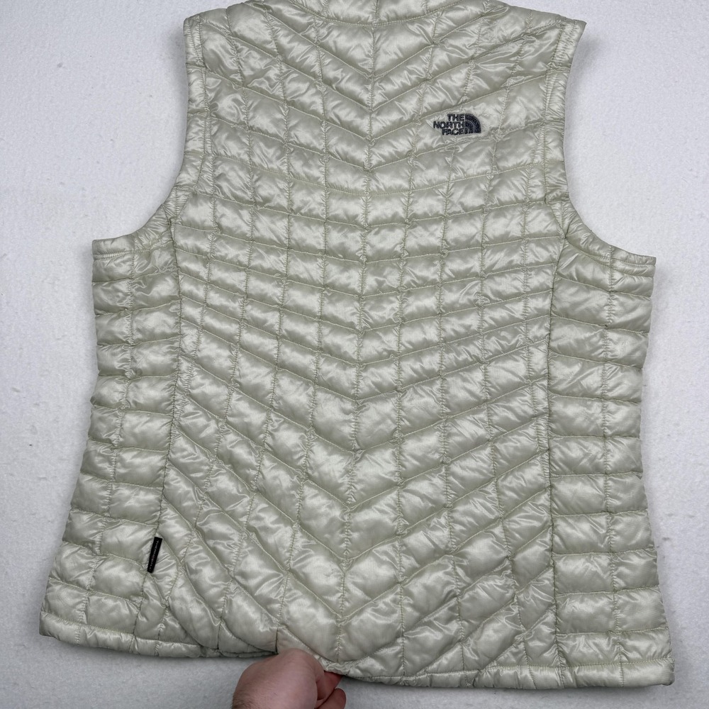 The North Face Vest Womens XL White ThermoBall Insulated Lightweight Puffer Zip - Picture 5 of 7